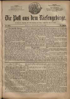 Die Post aus dem Riesengebirge, 1885, nr 243