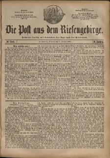 Die Post aus dem Riesengebirge, 1885, nr 246