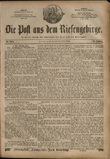 Die Post aus dem Riesengebirge, 1885, nr 248