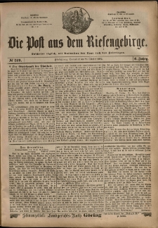 Die Post aus dem Riesengebirge, 1885, nr 249