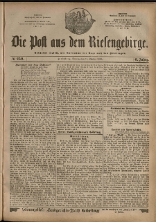 Die Post aus dem Riesengebirge, 1885, nr 250