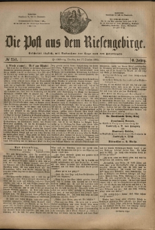 Die Post aus dem Riesengebirge, 1885, nr 251