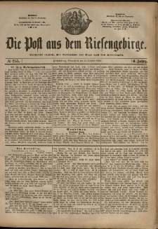 Die Post aus dem Riesengebirge, 1885, nr 255