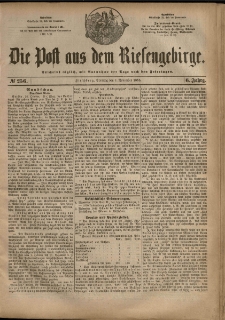 Die Post aus dem Riesengebirge, 1885, nr 256