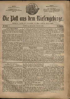 Die Post aus dem Riesengebirge, 1885, nr 257
