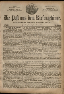 Die Post aus dem Riesengebirge, 1885, nr 259