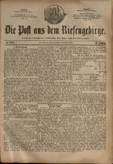 Die Post aus dem Riesengebirge, 1885, nr 262