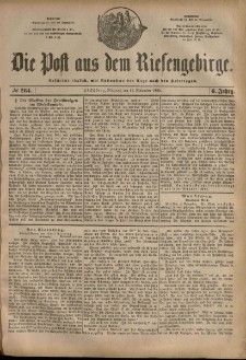 Die Post aus dem Riesengebirge, 1885, nr 264