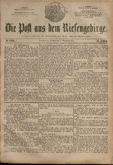 Die Post aus dem Riesengebirge, 1885, nr 269