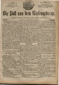 Die Post aus dem Riesengebirge, 1885, nr 270