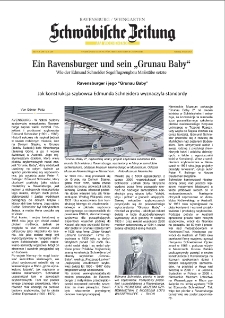 Ein Ravensburger und sein "Grunau Baby" : Wie der Edmund Schneider Segelflugzeugbau Masstabe [Dokument elektroniczny]
