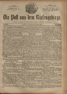 Die Post aus dem Riesengebirge, 1885, nr 272