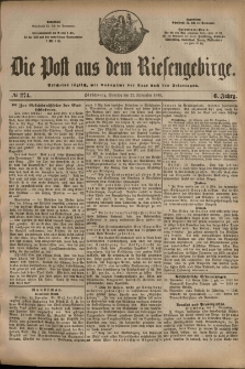 Die Post aus dem Riesengebirge, 1885, nr 274