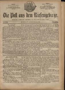 Die Post aus dem Riesengebirge, 1885, nr 276