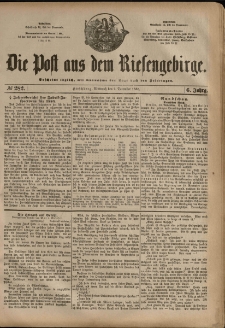 Die Post aus dem Riesengebirge, 1885, nr 282
