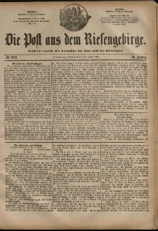 Die Post aus dem Riesengebirge, 1885, nr 287