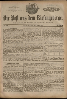 Die Post aus dem Riesengebirge, 1885, nr 288