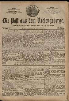 Die Post aus dem Riesengebirge, 1885, nr 291