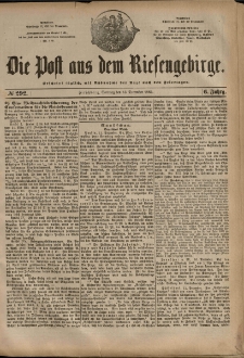 Die Post aus dem Riesengebirge, 1885, nr 292