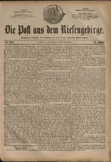 Die Post aus dem Riesengebirge, 1885, nr 293