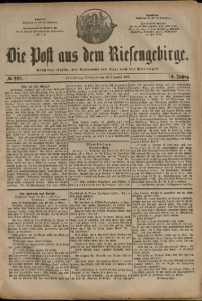 Die Post aus dem Riesengebirge, 1885, nr 297