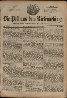 Die Post aus dem Riesengebirge, 1885, nr 298