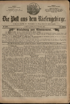 Die Post aus dem Riesengebirge, 1885, nr 302