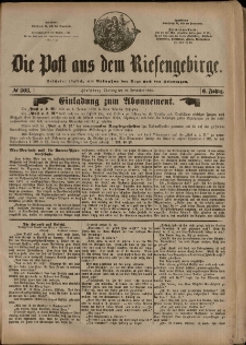 Die Post aus dem Riesengebirge, 1885, nr 303