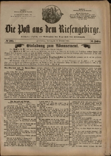 Die Post aus dem Riesengebirge, 1885, nr 303