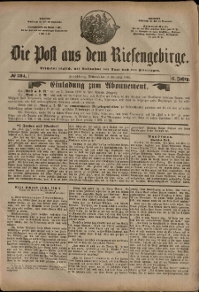 Die Post aus dem Riesengebirge, 1885, nr 304