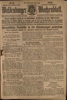 Waldenburger Wochenblatt, Jg. 64, 1918, nr 2