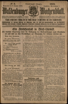 Waldenburger Wochenblatt, Jg. 64, 1918, nr 3