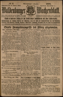 Waldenburger Wochenblatt, Jg. 64, 1918, nr 7