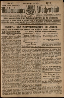Waldenburger Wochenblatt, Jg. 64, 1918, nr 10