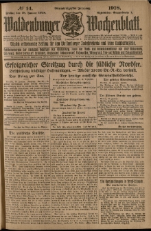 Waldenburger Wochenblatt, Jg. 64, 1918, nr 14