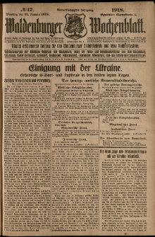 Waldenburger Wochenblatt, Jg. 64, 1918, nr 17