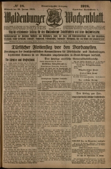 Waldenburger Wochenblatt, Jg. 64, 1918, nr 18