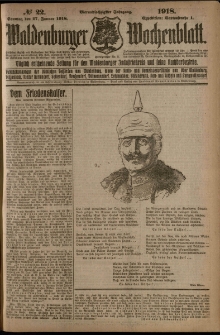Waldenburger Wochenblatt, Jg. 64, 1918, nr 22