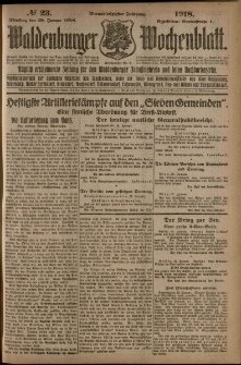 Waldenburger Wochenblatt, Jg. 64, 1918, nr 23