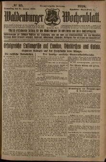 Waldenburger Wochenblatt, Jg. 64, 1918, nr 25