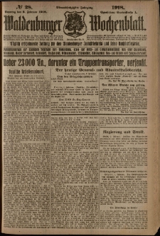 Waldenburger Wochenblatt, Jg. 64, 1918, nr 28