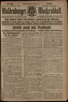 Waldenburger Wochenblatt, Jg. 64, 1918, nr 35