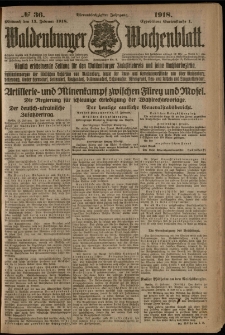 Waldenburger Wochenblatt, Jg. 64, 1918, nr 36