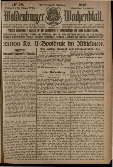 Waldenburger Wochenblatt, Jg. 64, 1918, nr 38