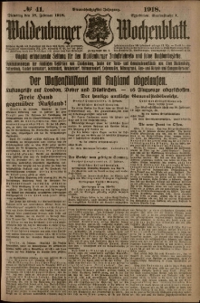 Waldenburger Wochenblatt, Jg. 64, 1918, nr 41