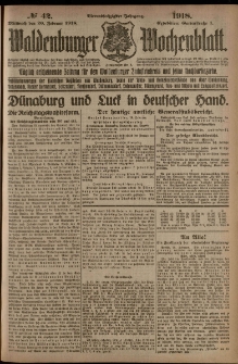 Waldenburger Wochenblatt, Jg. 64, 1918, nr 42