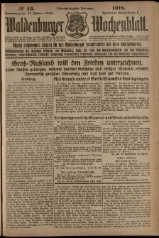 Waldenburger Wochenblatt, Jg. 64, 1918, nr 43