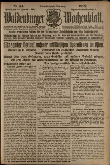 Waldenburger Wochenblatt, Jg. 64, 1918, nr 44