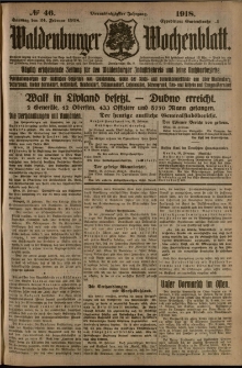 Waldenburger Wochenblatt, Jg. 64, 1918, nr 46