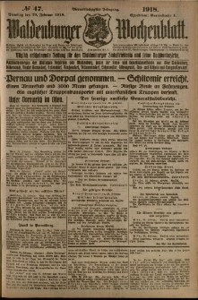 Waldenburger Wochenblatt, Jg. 64, 1918, nr 47